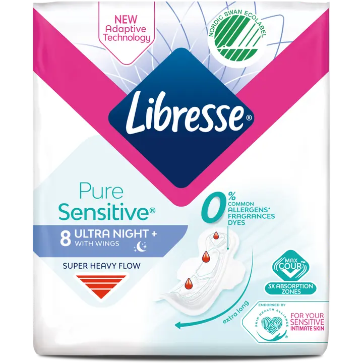 Libresse Ultranight puresens hügieeniside 8 tk