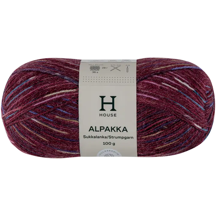 House sukkalanka Alpakka 100g CNE-1520 mauve / pastel colors