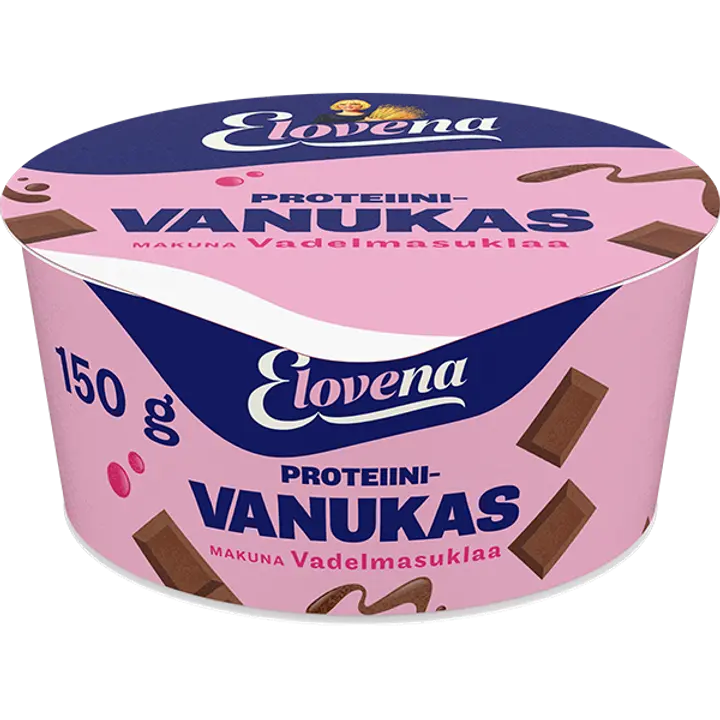 Elovena 150g vadelmasuklaa proteiinivanukas