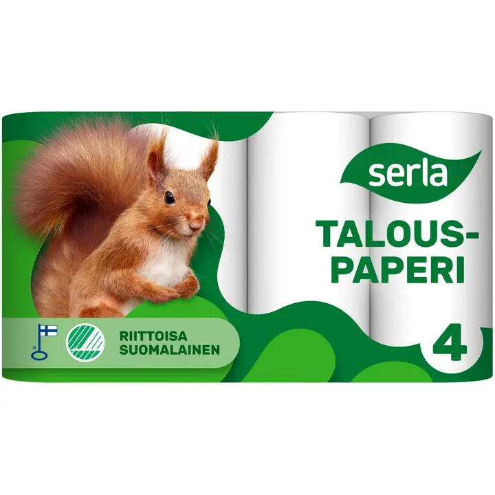 Serla talouspaperi 4rl valkoinen