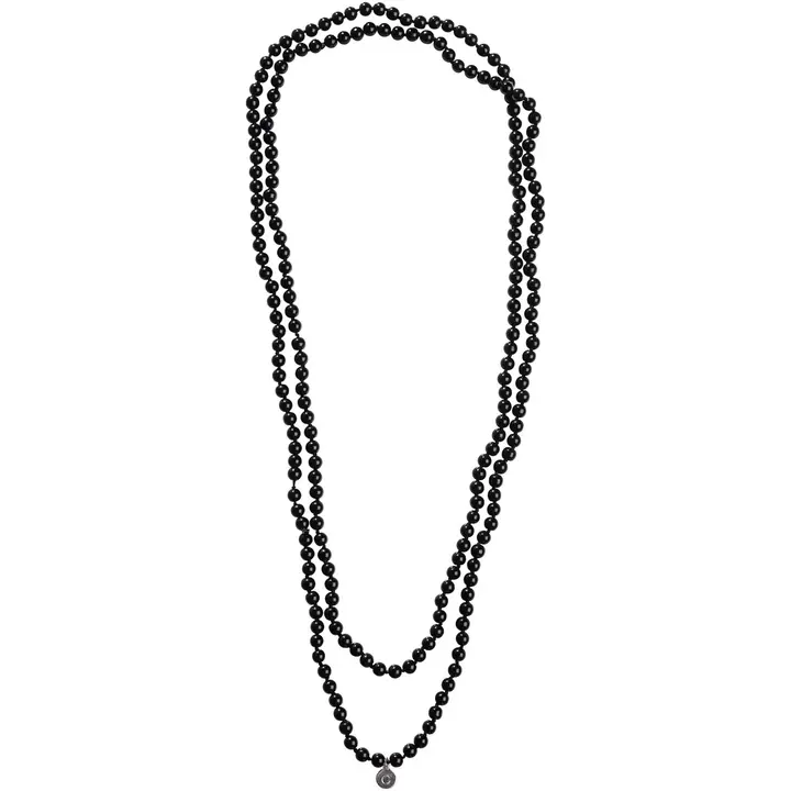 Cailap Kaulakoru lasihelmi musta pitkä