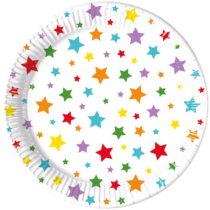 Papptaldrik Decorata Party FSC eredad tähed 23cm 8tk