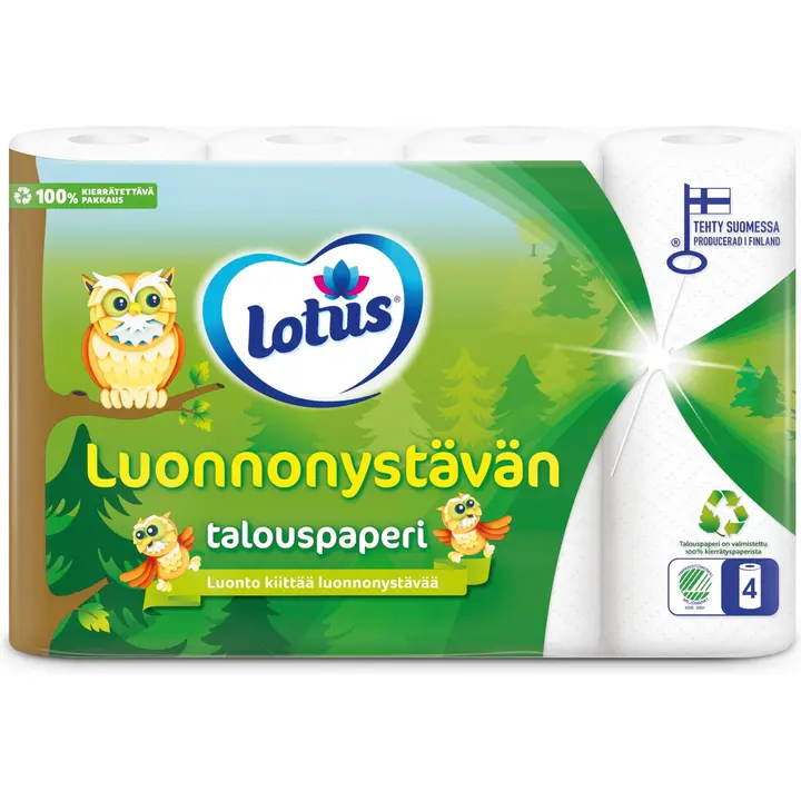 Majapidamispaber Zewa Nature Lover 2-kihiline 4 rulli