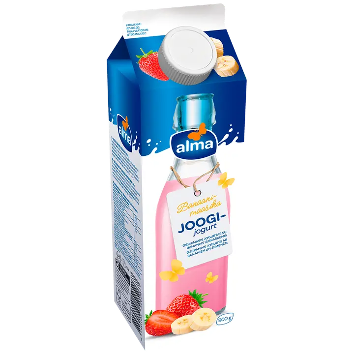 Alma joogijogurt banaani-maasika, 900g