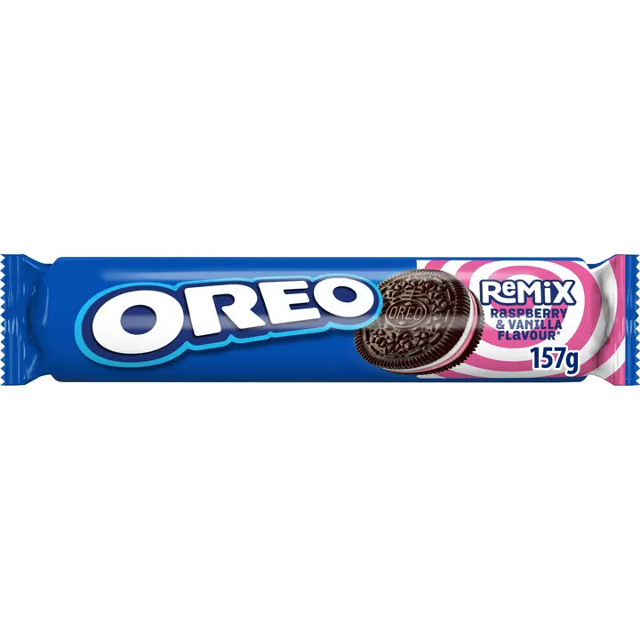 Oreo Remix Raspberry & vanilla täytekeksi 157g