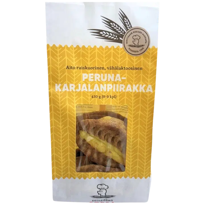 Kotileipomo Sorsa Karjalanpiirakkan peruna, 8 - 9 kpl, 430 g