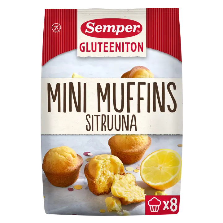 Semper Gluteeniton Sitruunanmakuiset Minimuffinssit 185g