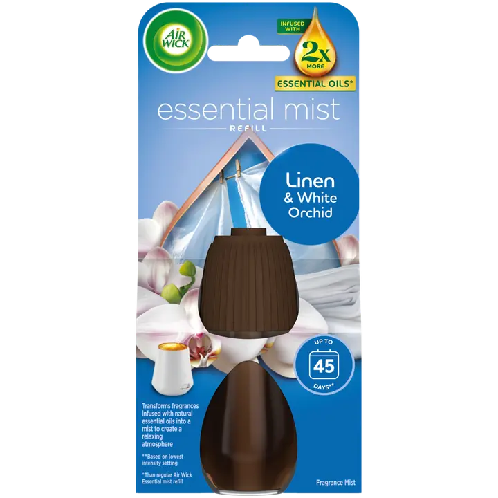 Airwick Essential Mist täyttö Linen & White Orchid 20ml