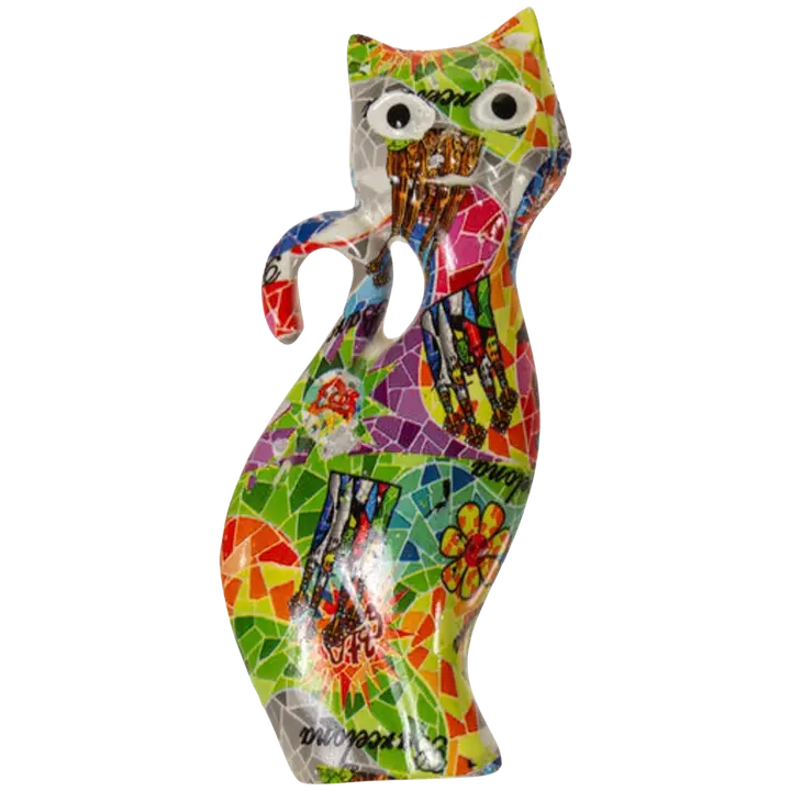 Värviline kassi mosaiik magnet