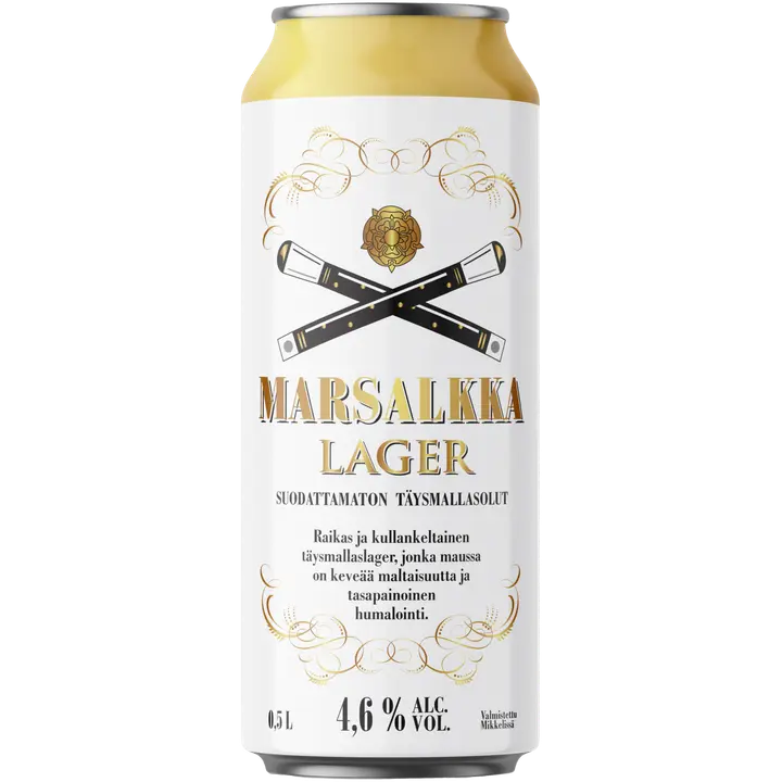 Marsalkka Lager 4,6% olut 0,5l tölkki