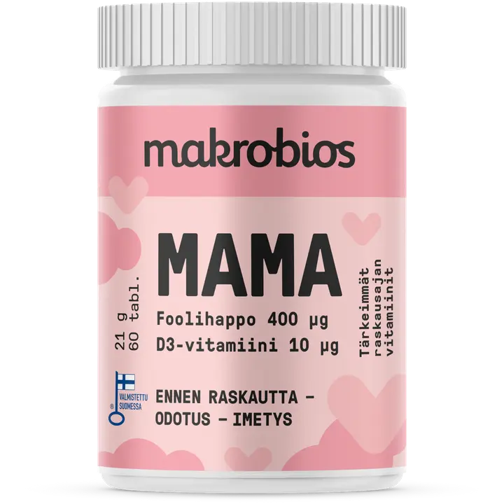 Makrobios Mama Foolihappo + D-vitamiini 60 tabl