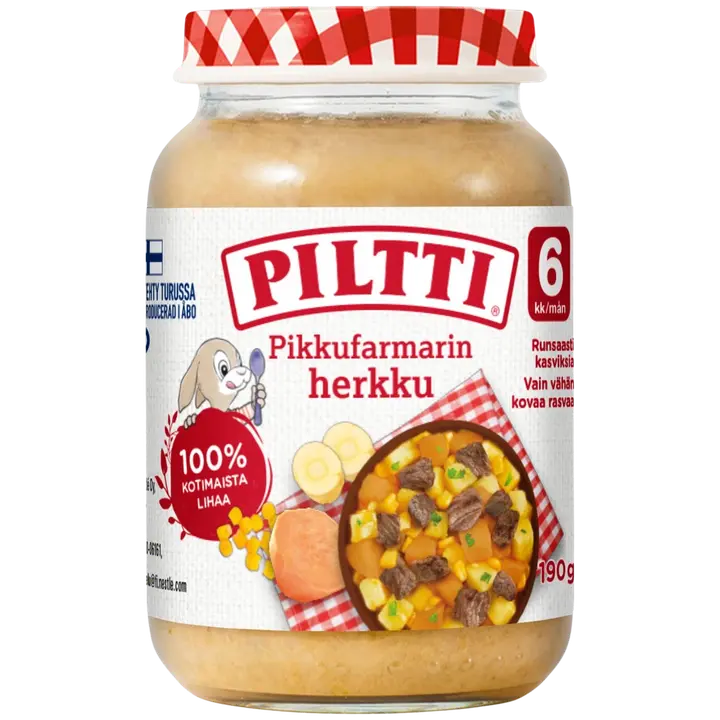 Piltti 190g Pikkufarmarin herkku lastenateria 6kk