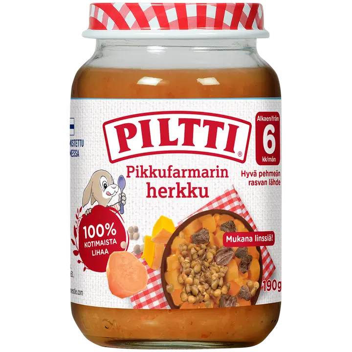 Piltti 190g Pikkufarmarin herkku lastenateria 6kk