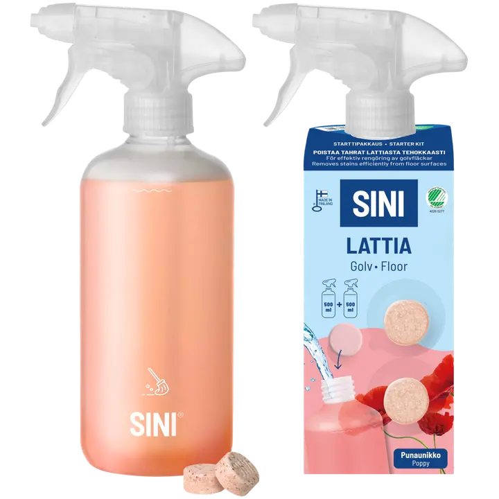 SINI Lattiapuhdistusaine, starttipakkaus - pullo + 2 tablettia