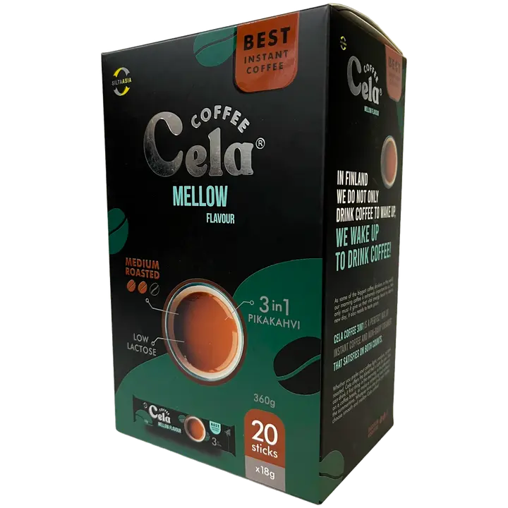 Cela Coffee Pikakahvi 3in1 18g/pussi - 20 pussia/laatikko