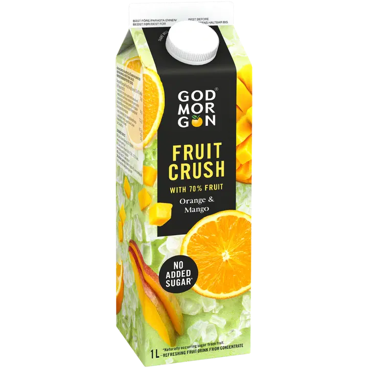 God Morgon Fruit Crush Appelsiini & mango mehujuoma 1 L