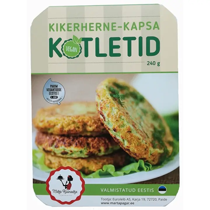 Marta pagar Kikerherne-Kapsa Kotletid 240 G Vegan