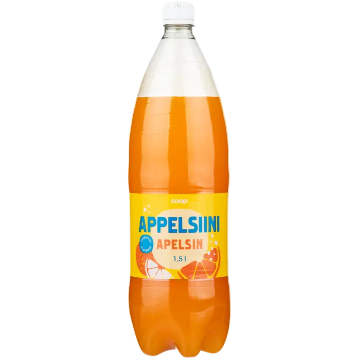 Coop Appelsiini Sokeriton virvoitusjuoma 1,5 l kmp
