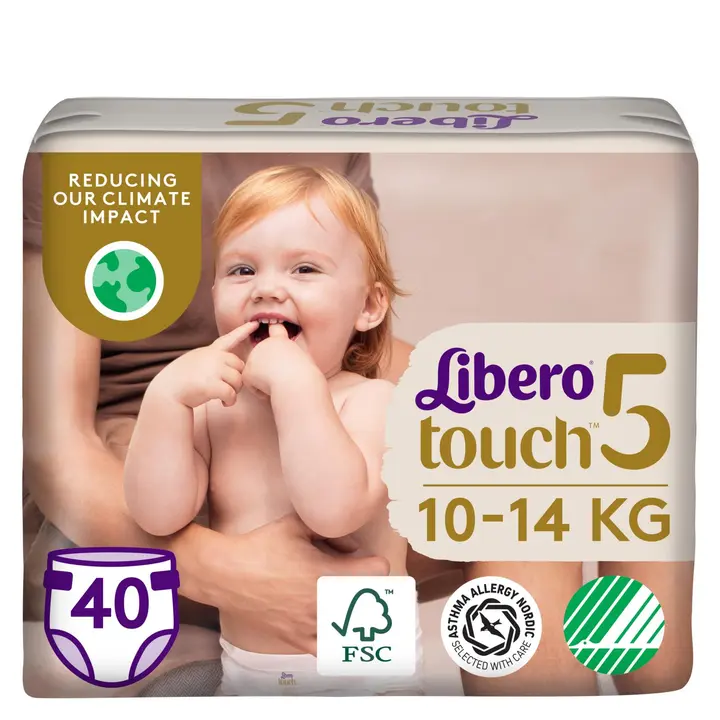 LIBERO Touch teippivaippa koko 5, 40kpl, 10-14 kg