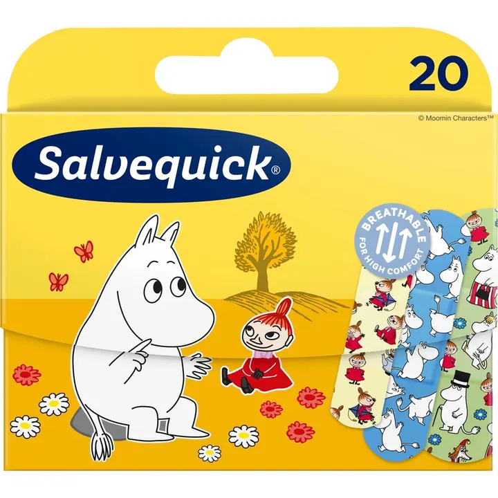 Salvequick Muumi lastenlaastari 3 kokoa 20kpl