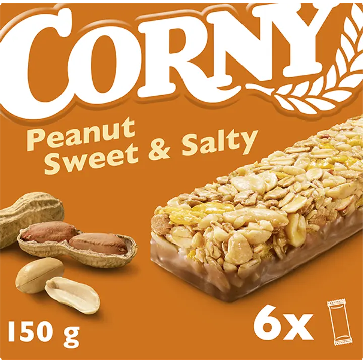 Corny Peanut Sweet & Salty välipalapatukka 6x25g