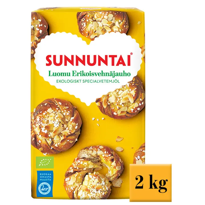 Sunnuntai 2kg luomu erikoisvehnäjauho
