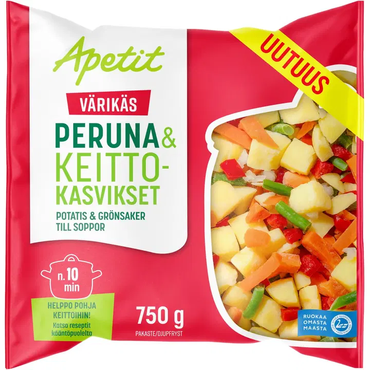 Apetit Värikäs Peruna & keittokasvikset pakaste 750g