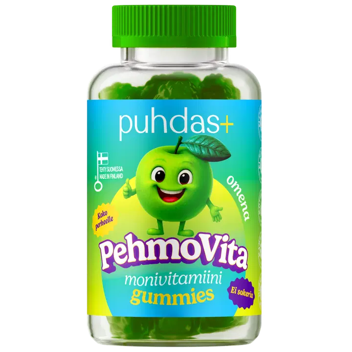 Puhdas+ PehmoVita Omena monivitamiini gummies 75 kpl