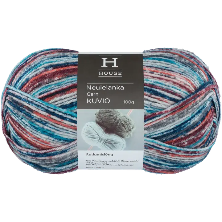 House lanka villasekoite Kuvio 100 g Blue/red/gray 32198
