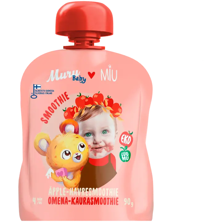 Muru Baby MIU Omena-kaurasmoothie alkaen 4kk 90g lasten luomuvälipala