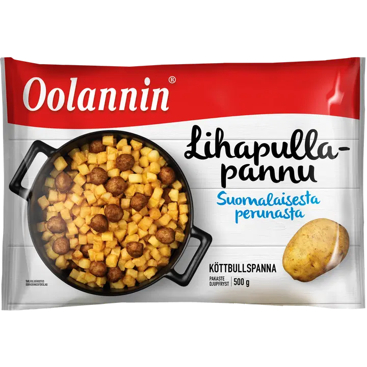 Oolannin köttbullspanna fryst färdigmat 500g