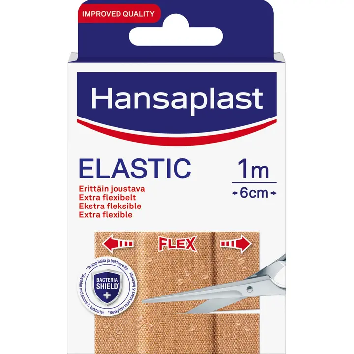 Hansaplast 10x10cmx6cm Elastic erittäin joustava kangaslaastari