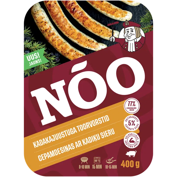 Nõo Kadakajuustuga toorvorstid 400g