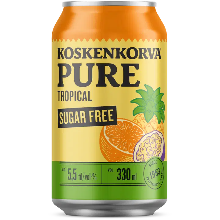 Koskenkorva PURE Tropical Sugar Free 5,5% 33cl can