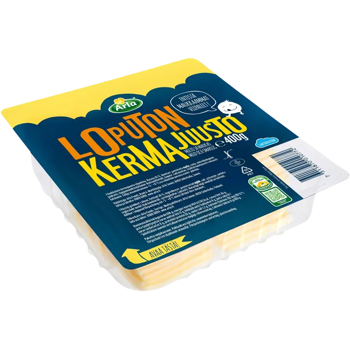 Arla Tolkuttomat Juustot Loputon kermajuusto 400 g viipale