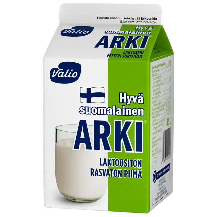 Valio Hyvä suomalainen Arki® rasvaton piimä 0,5 l laktoositon
