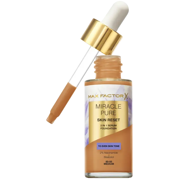 Max Factor Miracle Pure Serum Foundation 80-85 Medium 30 ml