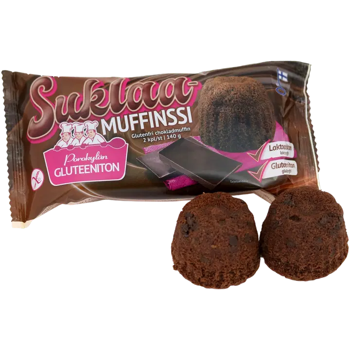 Porokylän Suklaamuffinssi 2 kpl/140 g gluteeniton