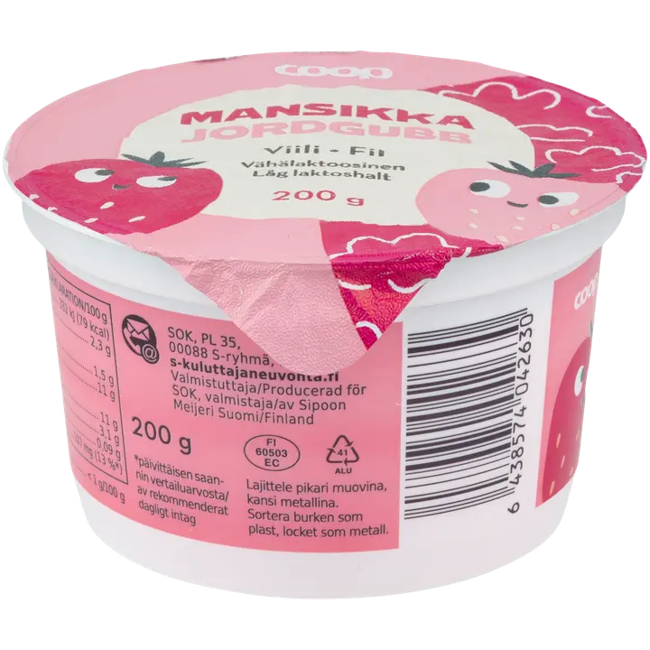 Coop mansikkaviili vähälaktoosinen 200 g