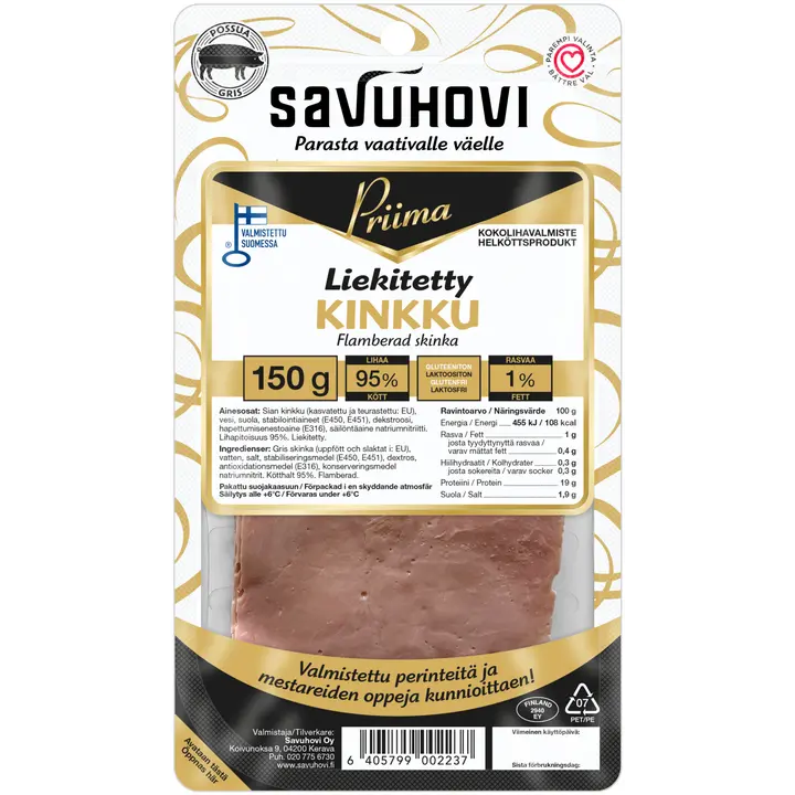 Savuhovi Priima Liekitetty kinkku 150g
