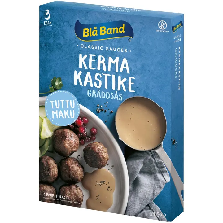 Blå Band gluteeniton vähälaktoosinen Kermakastike 3x23g