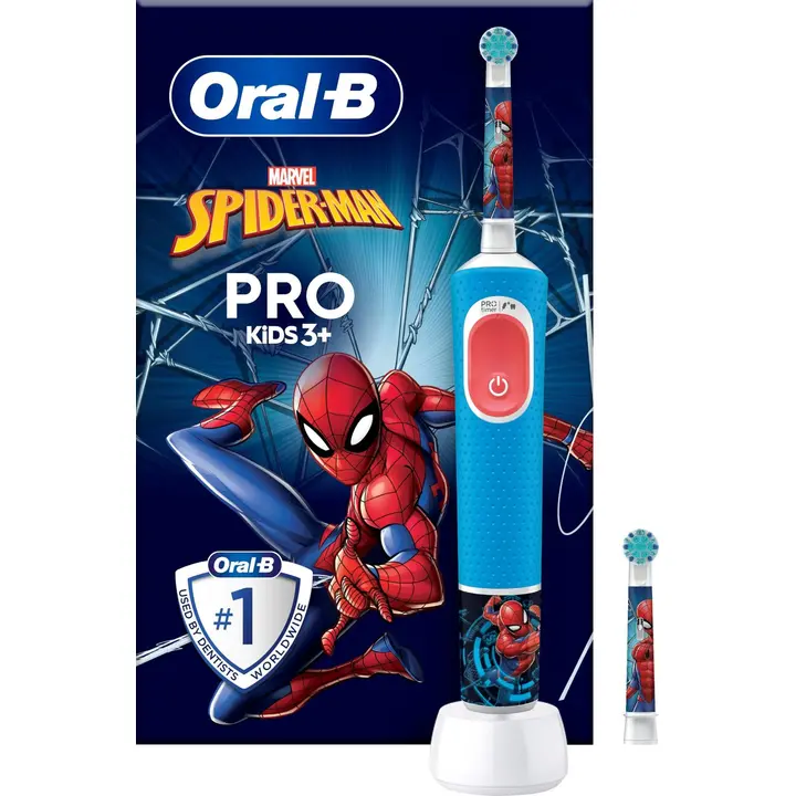 Oral-B Vitality Pro Kids Spiderman sähköhammasharja + lisävaihtoharja