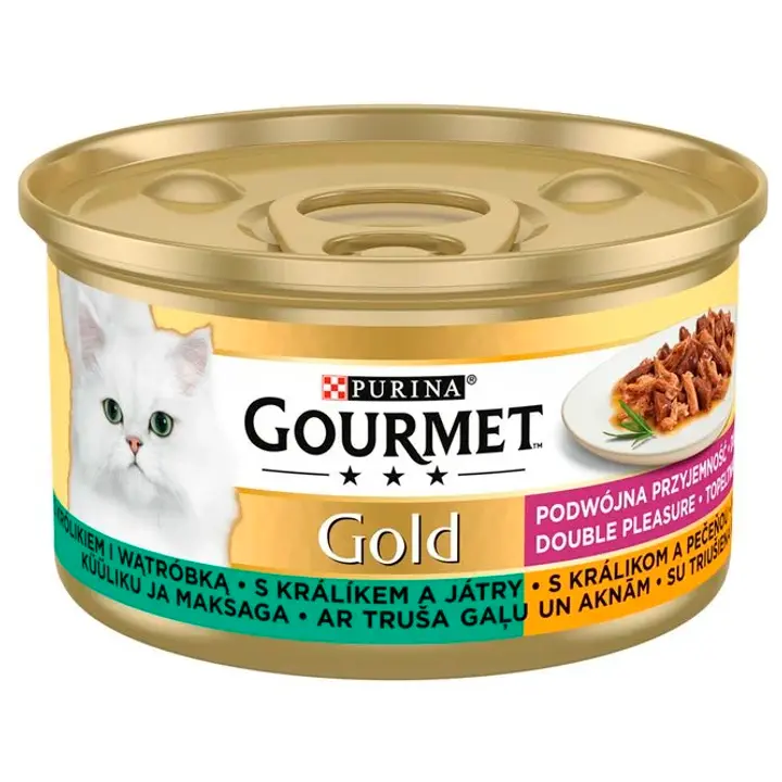 Gourmet Gold kiisueine Double küülik-maks 85g