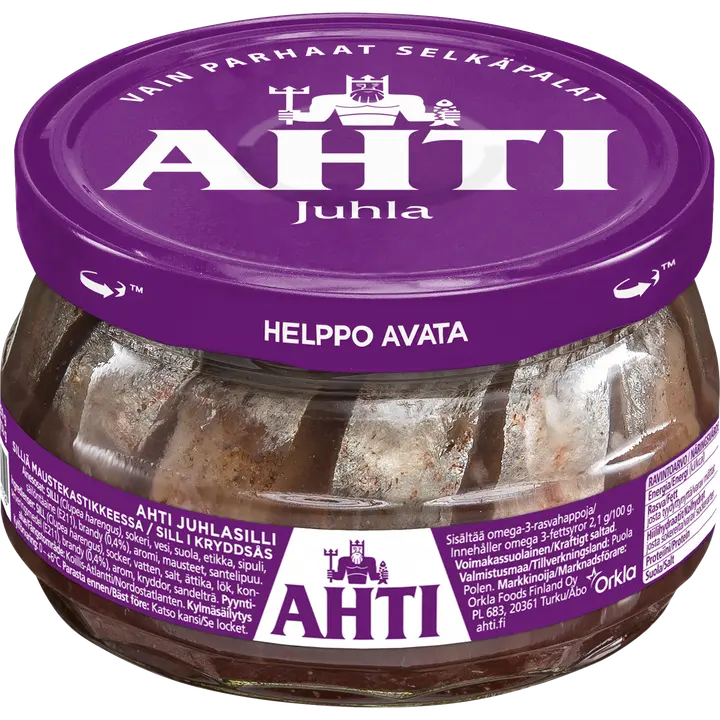 Ahti juhlasilli, silliä maustekastikkeessa 240/150g