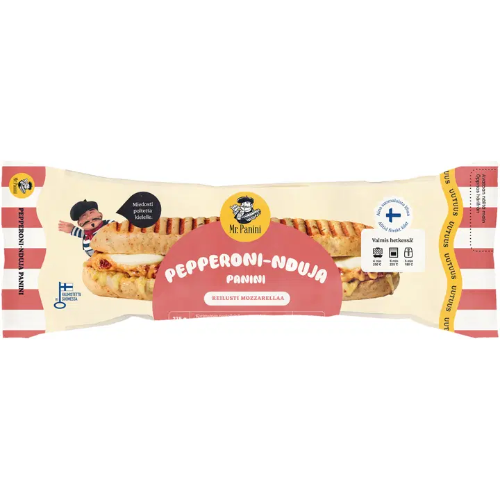 Mr. Panini Pepperoni-nduja panini 235g