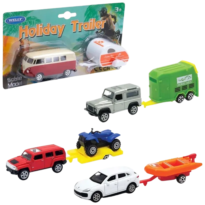Mudelauto treileriga 1:60-64 Holiday Series Welly