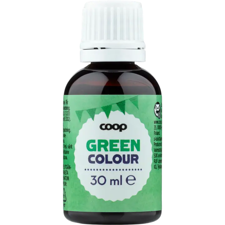 Coop elintarvikeväri vihreä 30 ml