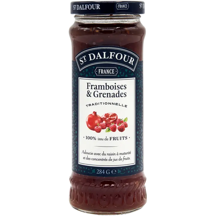 St. Dalfour Vadelma-granaattiomenahillo 284g