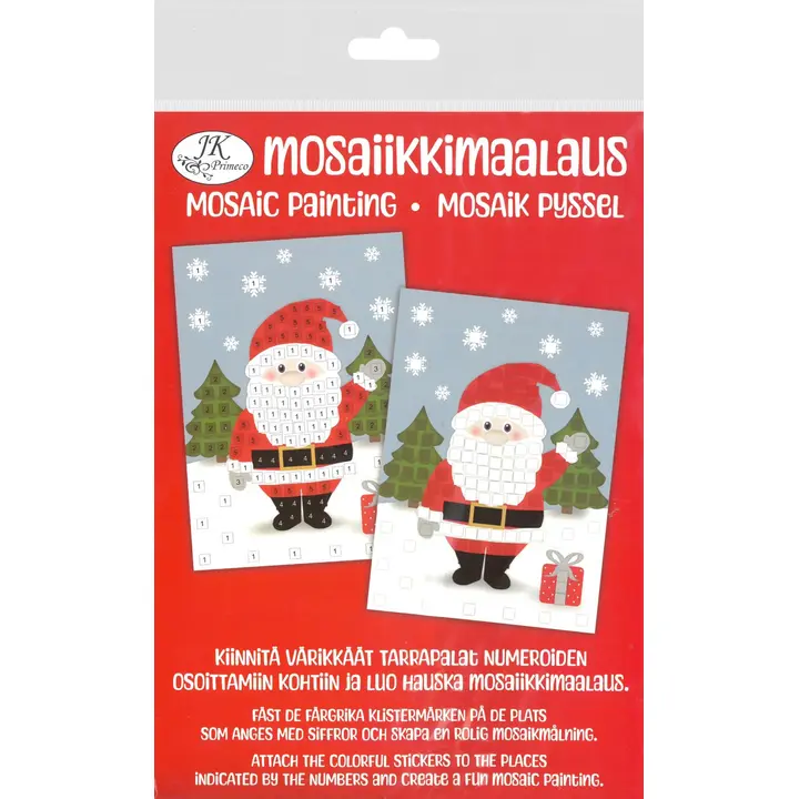J.K. Primeco mosaiikkimaalaus A5 Joulupukki