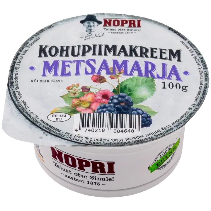 Nopri Kohupiimakreem Metsamarja 100g